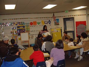 Teacher in front of the class